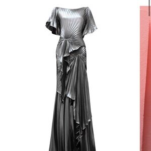 Georgia Hardinge Chrome Metallic Gown